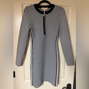 Michael Kors Black and White Long Sleeve Dress NWOT